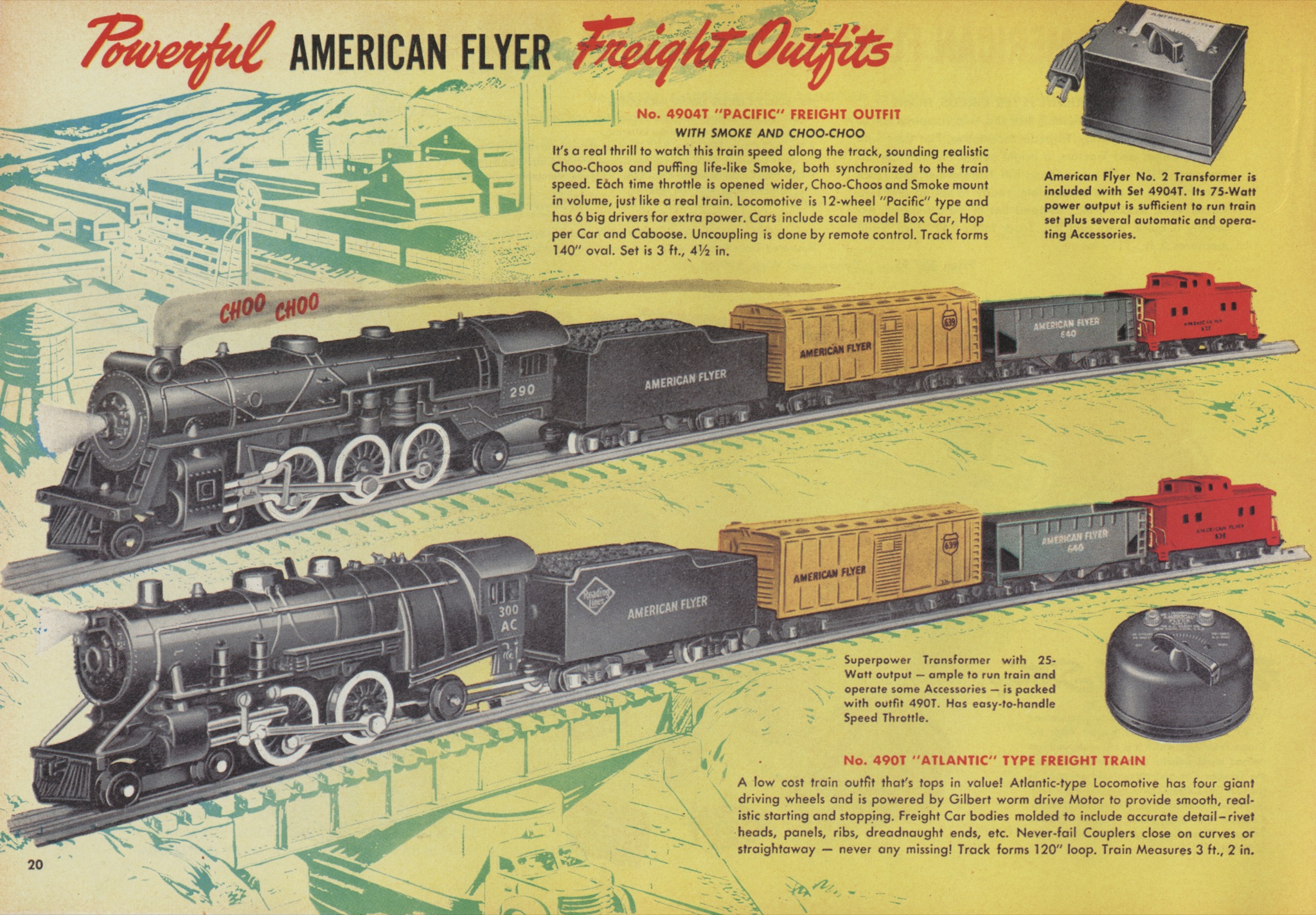American Flyer Trains 1950, page 20 | A 