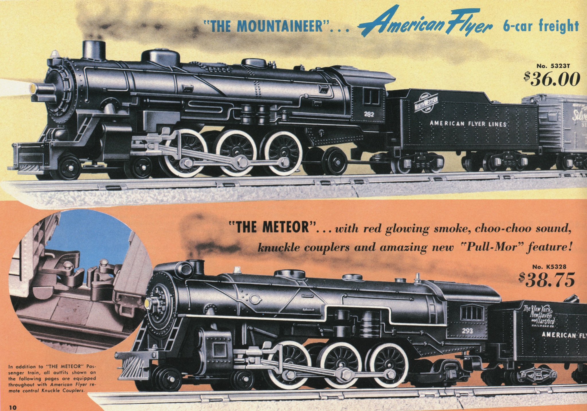 american flyer trains 1953 page 10 a c gilbert catalog archive 1953 american flyer train set
