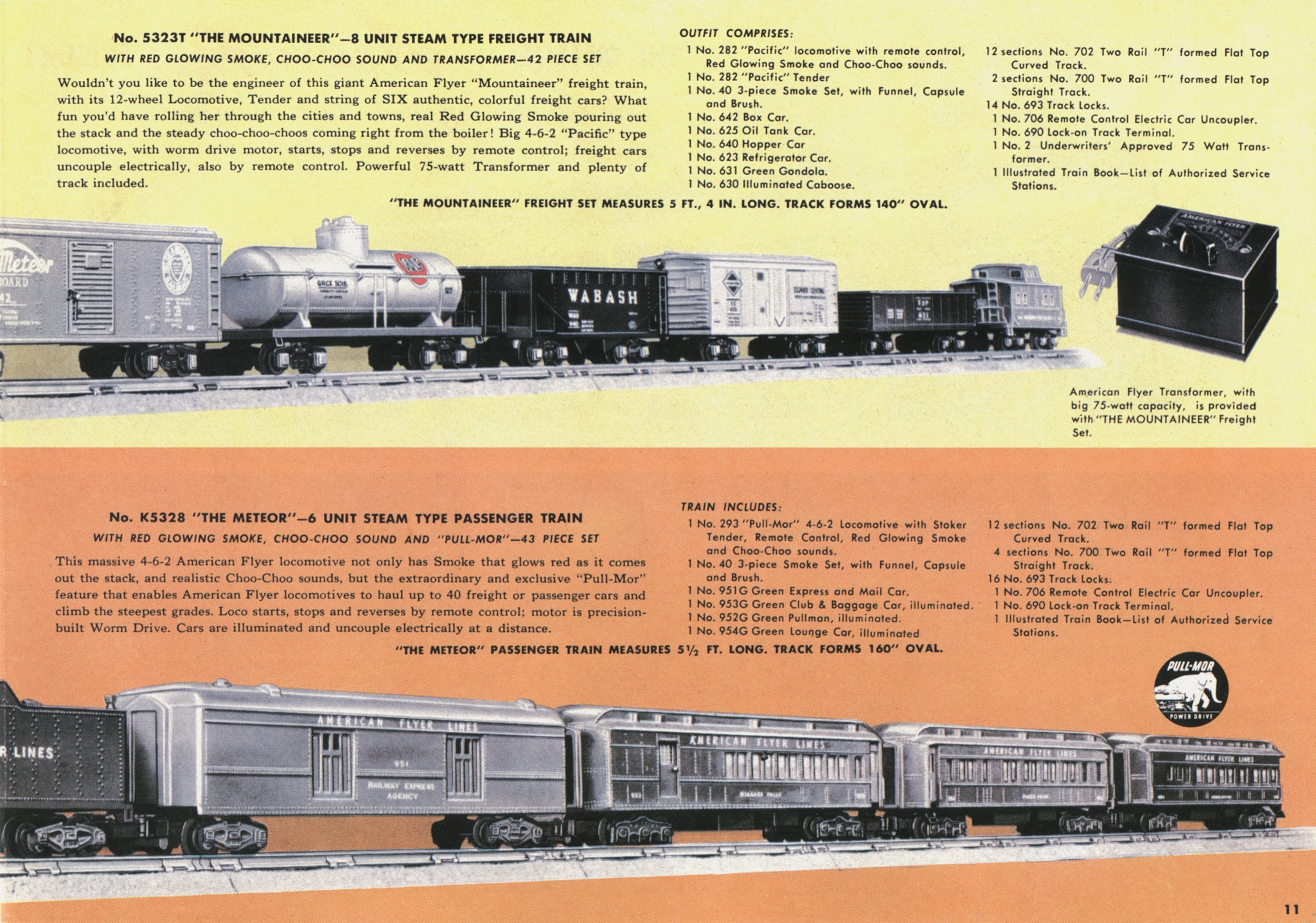 american flyer trains 1953 page 10 a c gilbert catalog archive 1953 american flyer train set