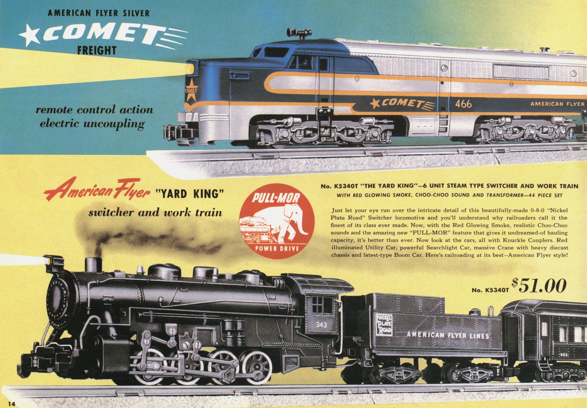 american flyer train set 1953