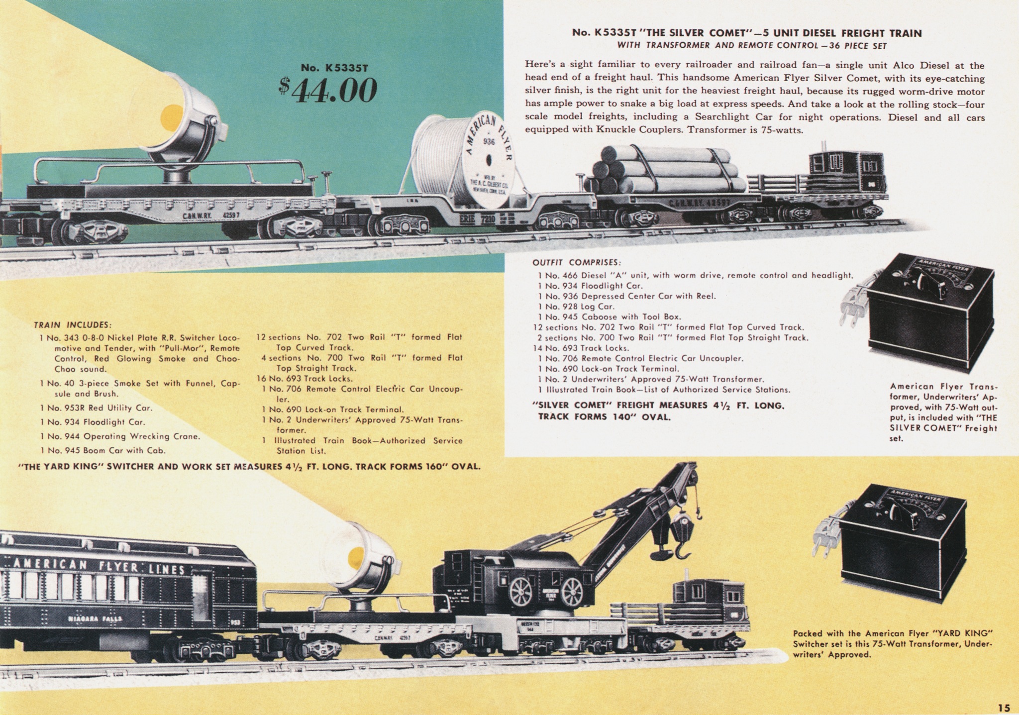 american flyer trains 1953 page 14 a c gilbert catalog archive american flyer cd