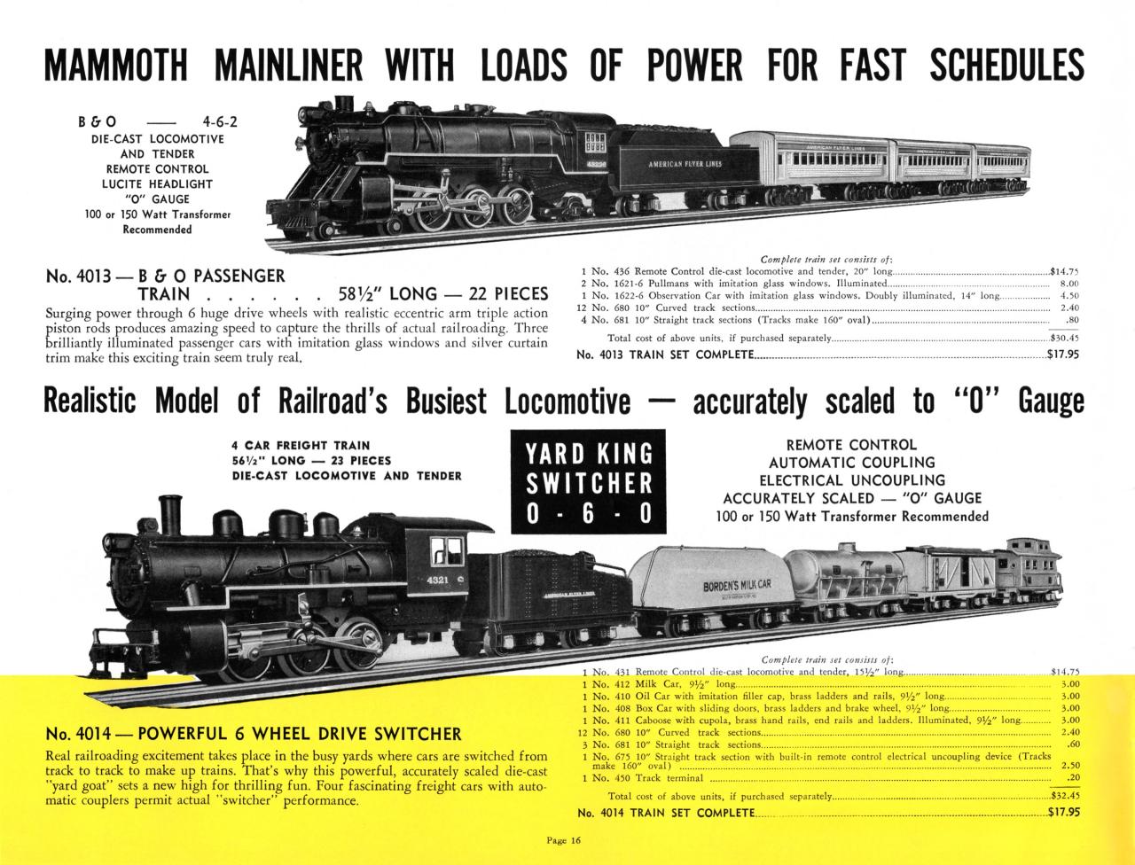 1940 american flyer train set