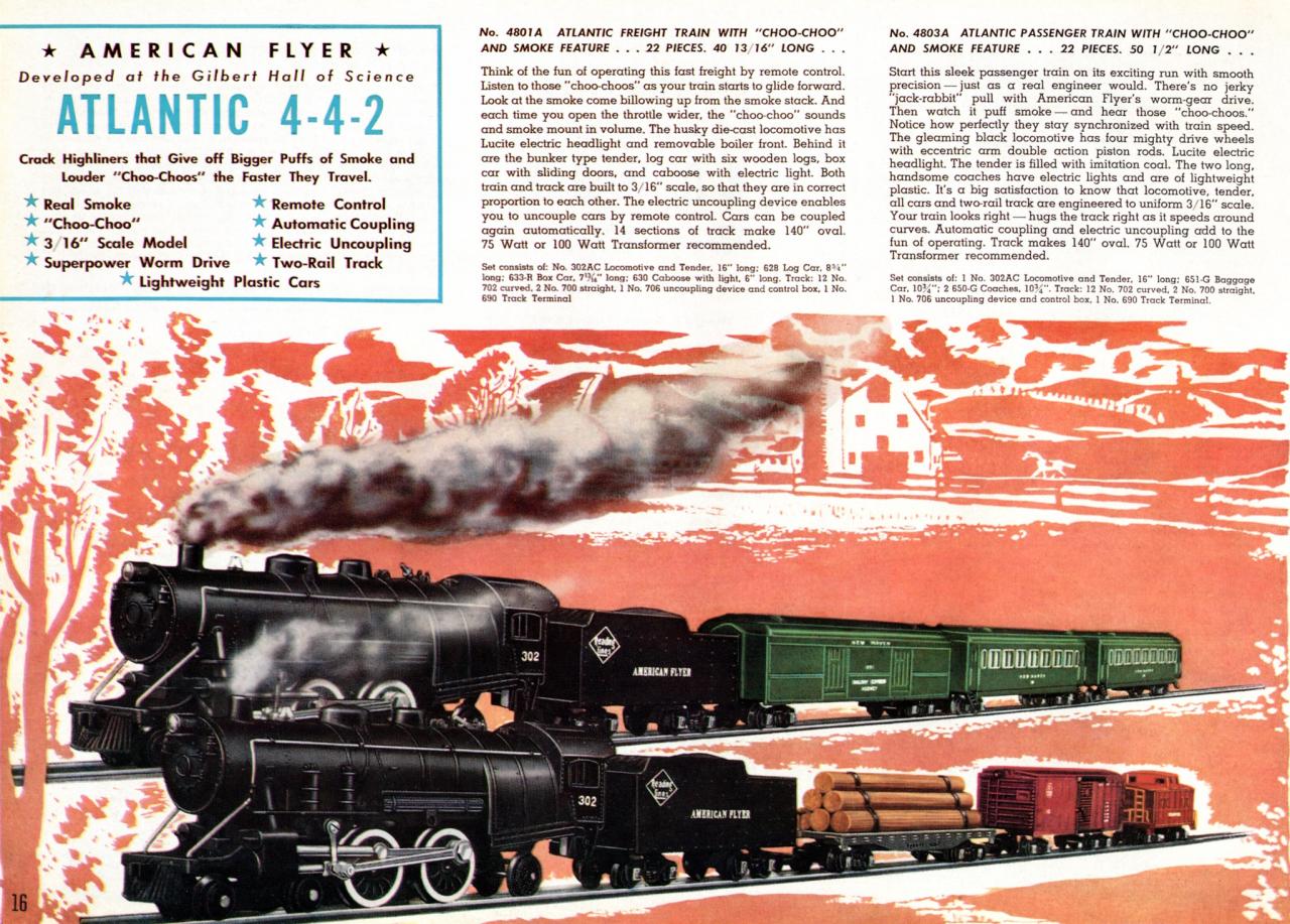 electric train with smoke