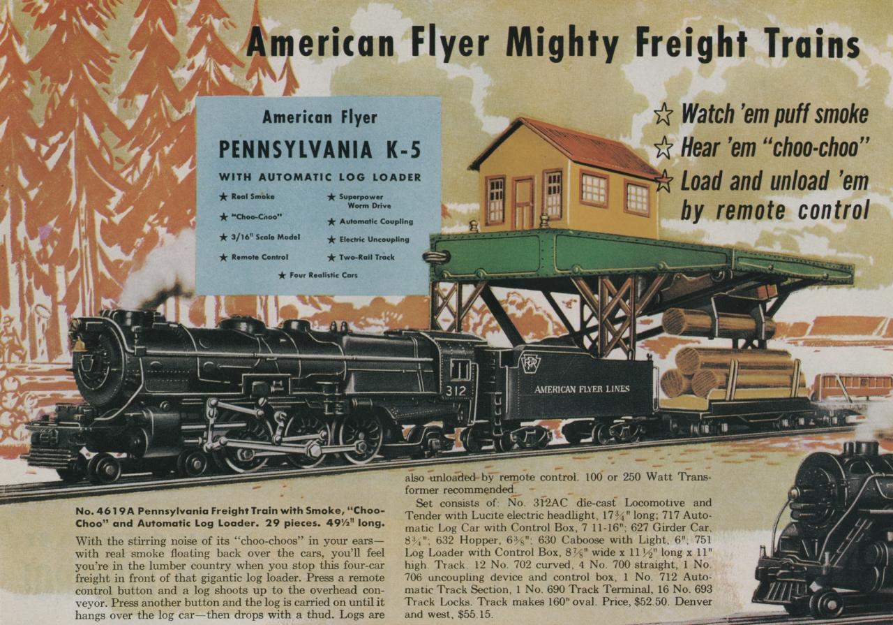 american flyer trains 1949 page 18 a c gilbert catalog archive american flyer train set value