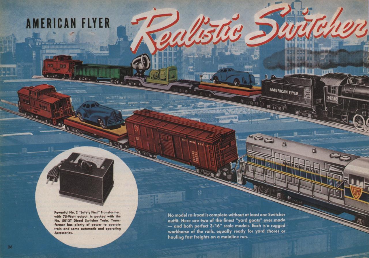 american flyer trains 1950 page 26 a c gilbert catalog archive american flyers trains
