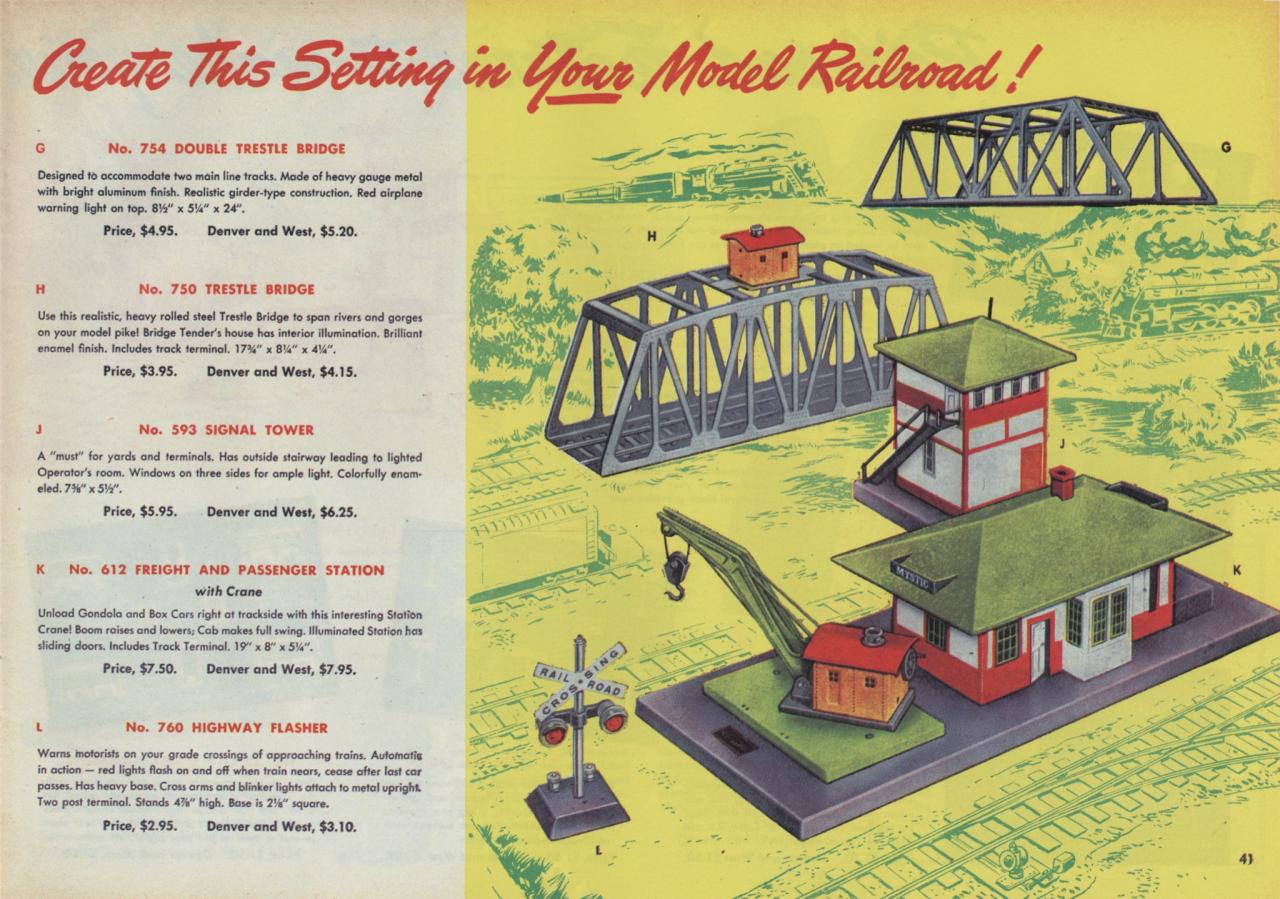 double trestle bridge a c gilbert catalog archive american flyer train trestles