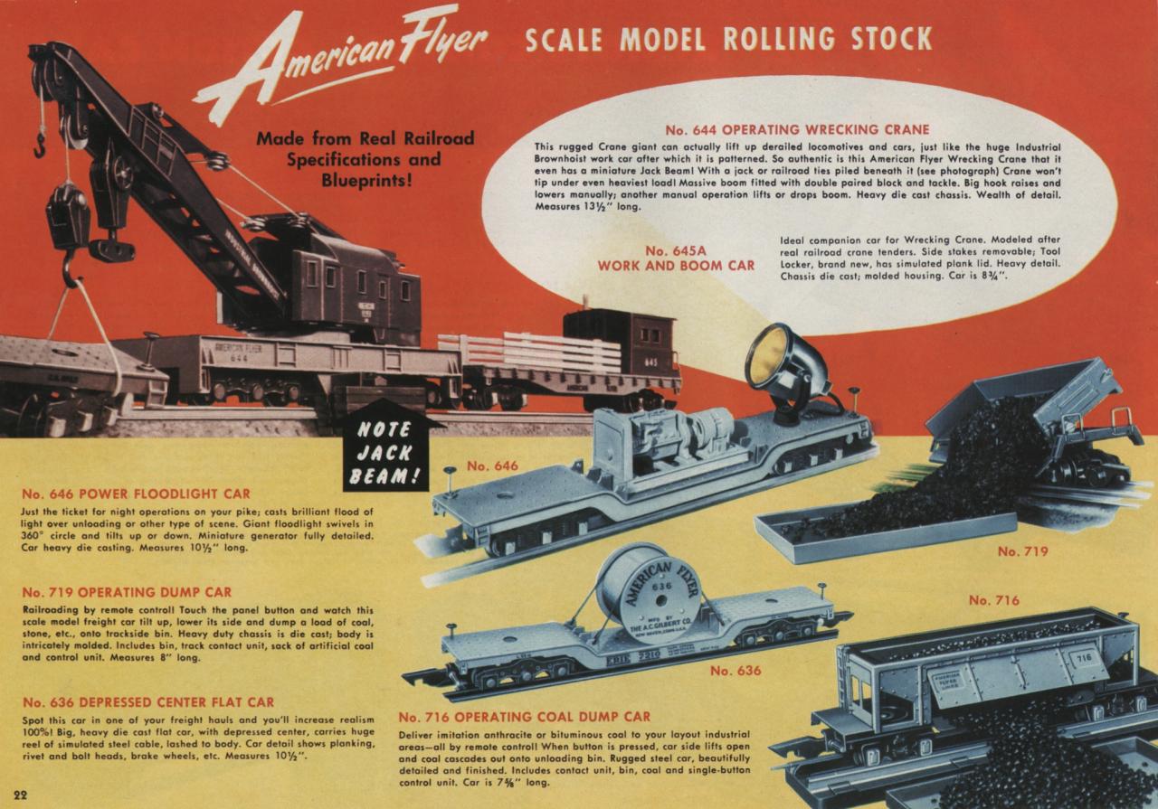 operating wrecking crane a c gilbert catalog archive american flyer crane car