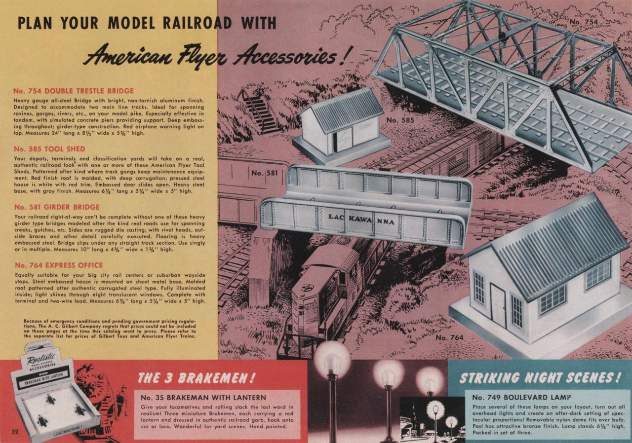 double trestle bridge a c gilbert catalog archive american flyer train trestles