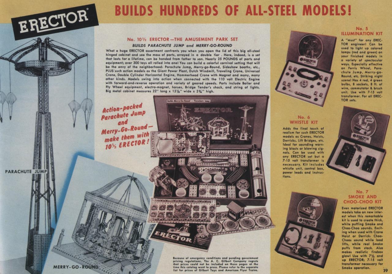 C A USPS Sealed Souvenir Sheet Gilbert Erector Toy Stamp 