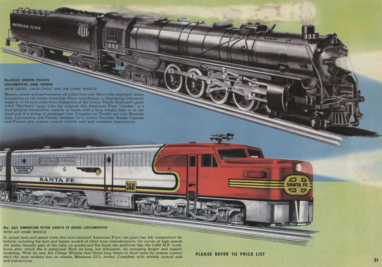 american flyer trains 1952 page 20 a c gilbert catalog archive american flyer instruction book 1952