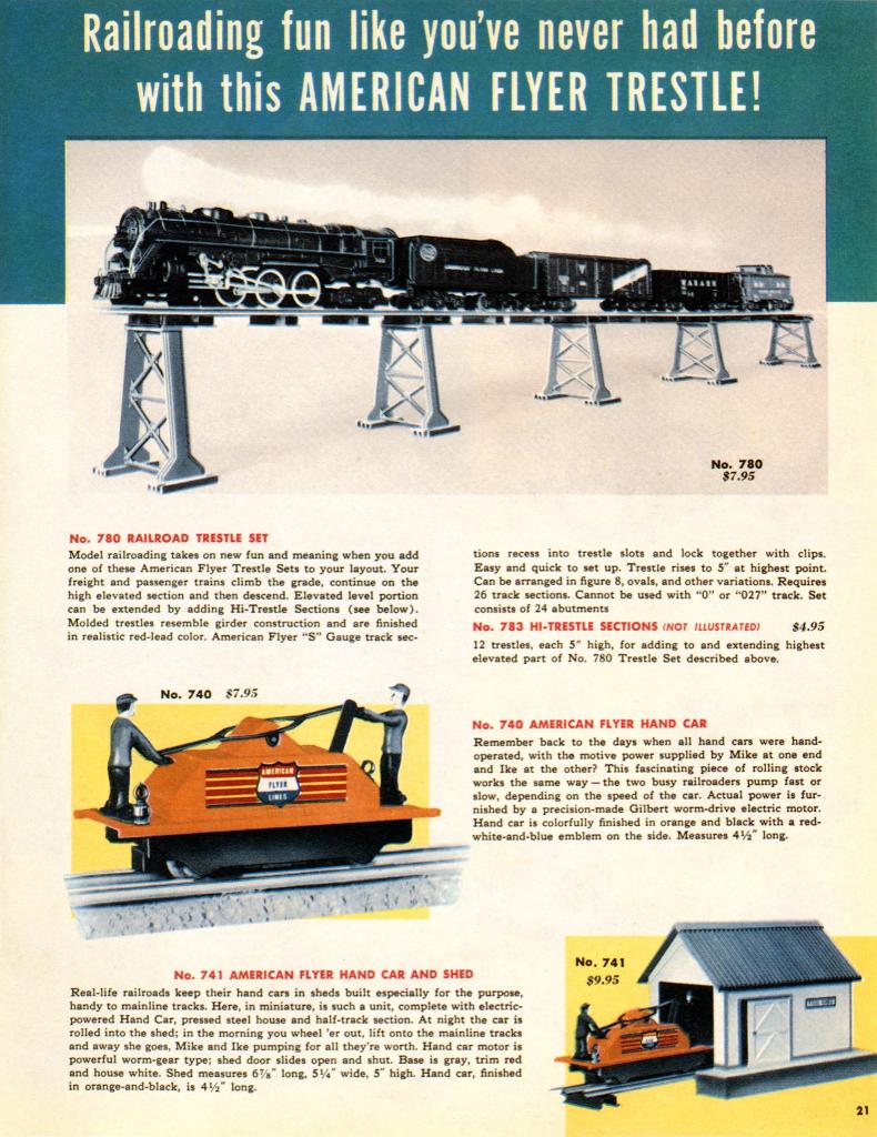 railroad trestle set a c gilbert catalog archive american flyer train trestles