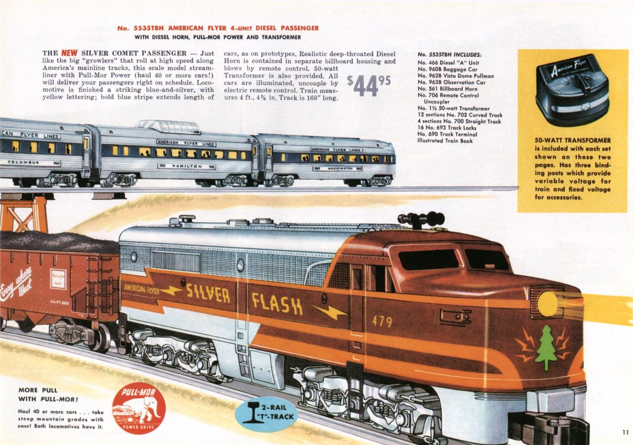 american flyer trains 1955 page 10 a c gilbert catalog archive amer flyer toy train advertising