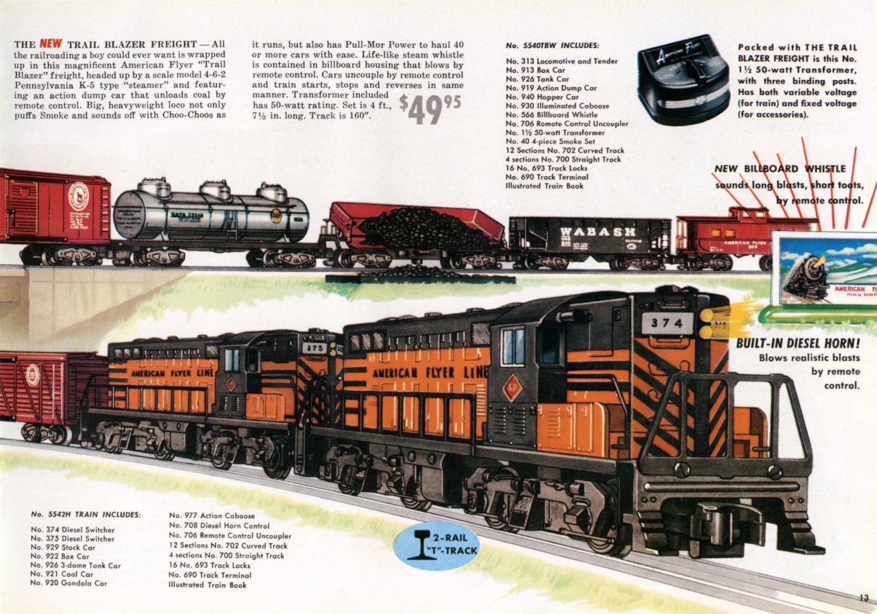 the new trail blazer freight a c gilbert catalog archive life like freight flyer