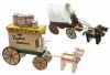 Top: Conestoga wagon Bottom: Peddlar's wagon