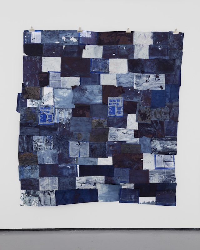 Untitled #1, 2024, Dyed paper, 90" x 90"
