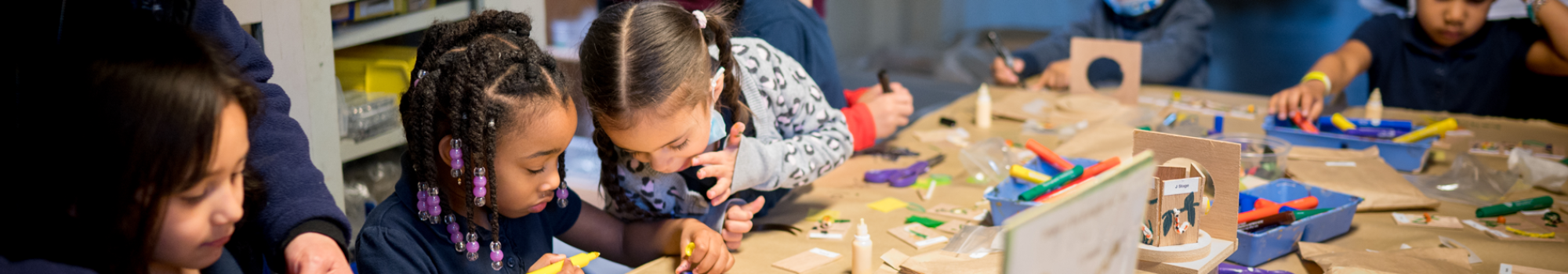 Children participating in a hands-on workshop.